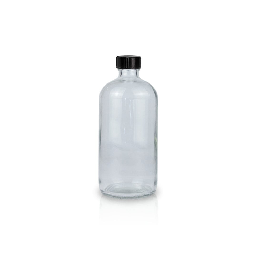 16 oz Clear Glass Bottle w/ Storage Cap Glass Storage Bottles Your Oil Tools 
