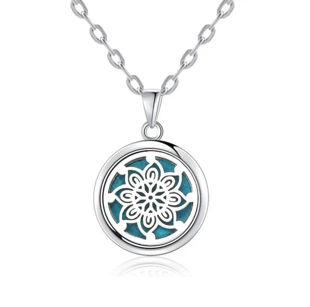 Aromatherapy Small Locket Necklace (Flower) Aroma Jewelry Your Oil Tools 