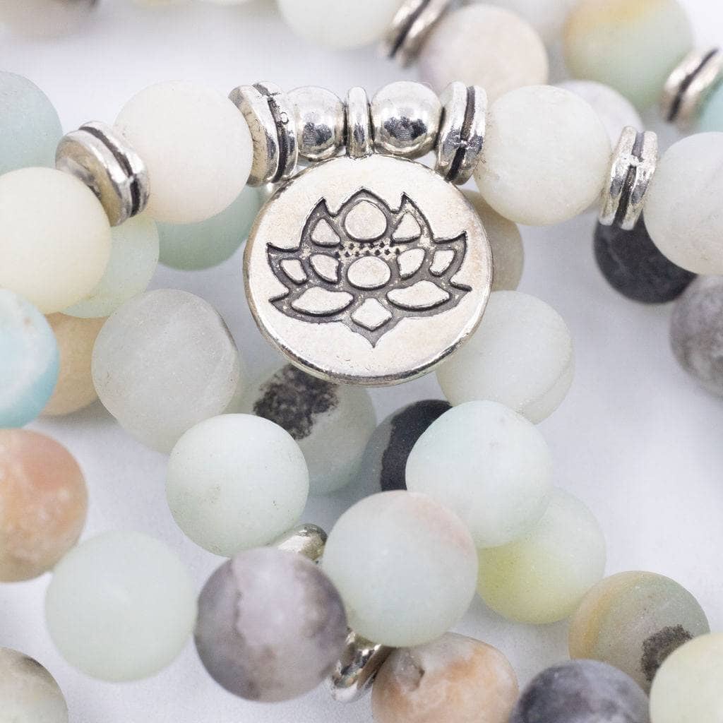 Lava Rock Bracelet Amazonite Wrap (Lotus) Aroma Jewelry Your Oil Tools 