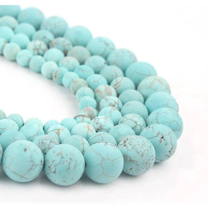 8mm Matte Turquoise Gemstone Beads Gemstone Your Oil Tools 