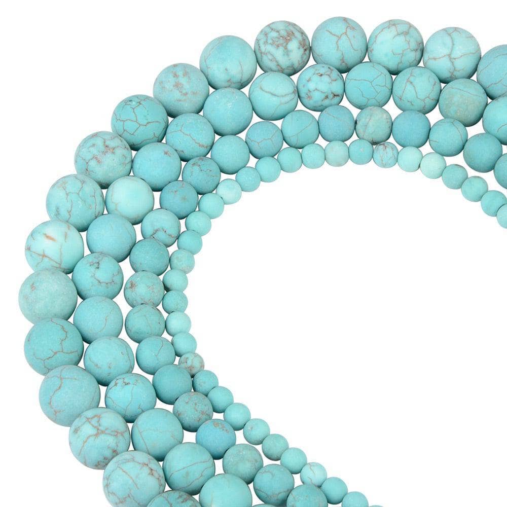 8mm Matte Turquoise Gemstone Beads Gemstone Your Oil Tools 