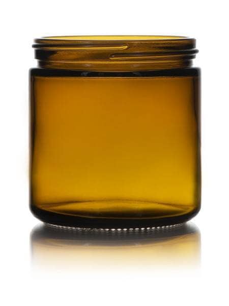 16 oz Amber Glass Jar (Cap NOT Included) Glass Jars Your Oil Tools 