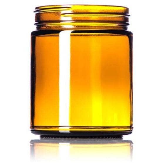 8 oz Amber Glass Jar (Cap NOT Included) Glass Jars Your Oil Tools 