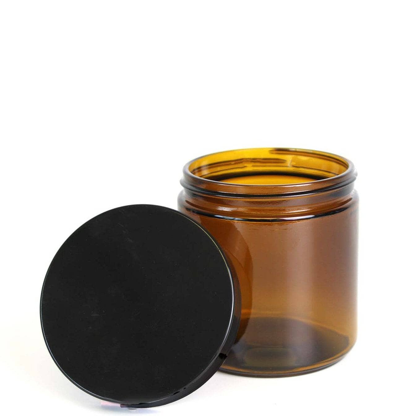 8oz. Round Candle Tin w/Clear Lid - African Amber