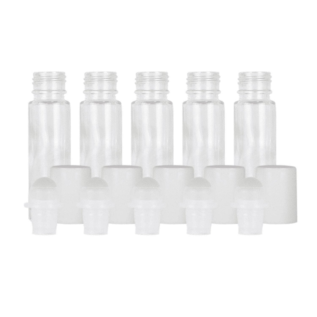 10 ml Clear Glass Roller Bottles (Pack of 5) Glass Roller Bottles Your Oil Tools White Glass 