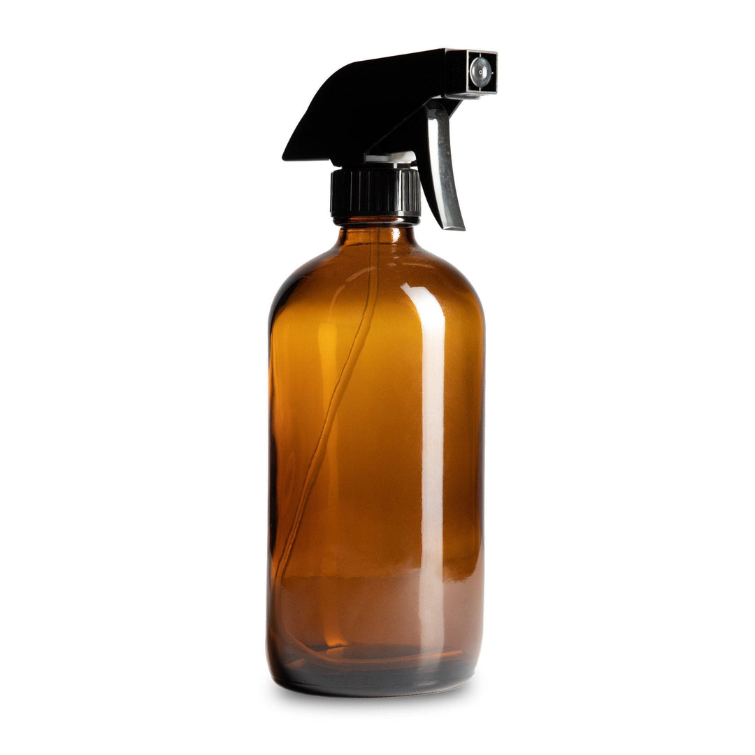 16 oz Amber Glass Bottle w/ Trigger Sprayer Glass Spray Bottles Your Oil Tools 