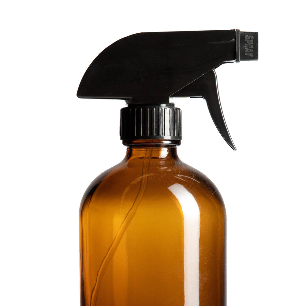 16 oz Amber Glass Bottle w/ Trigger Sprayer at Your Oil Tools