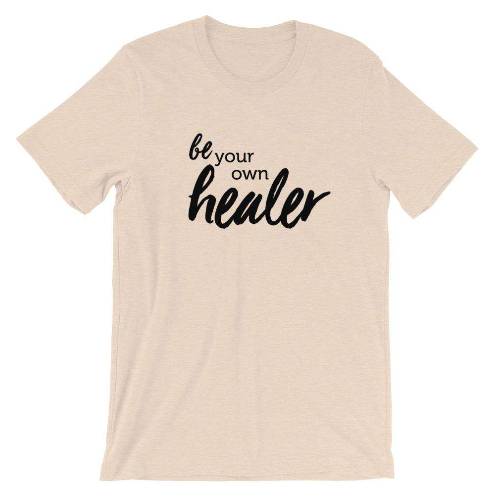 Be Your Own Healer Short-Sleeve Unisex T-Shirt Apparel Your Oil Tools Heather Dust S 