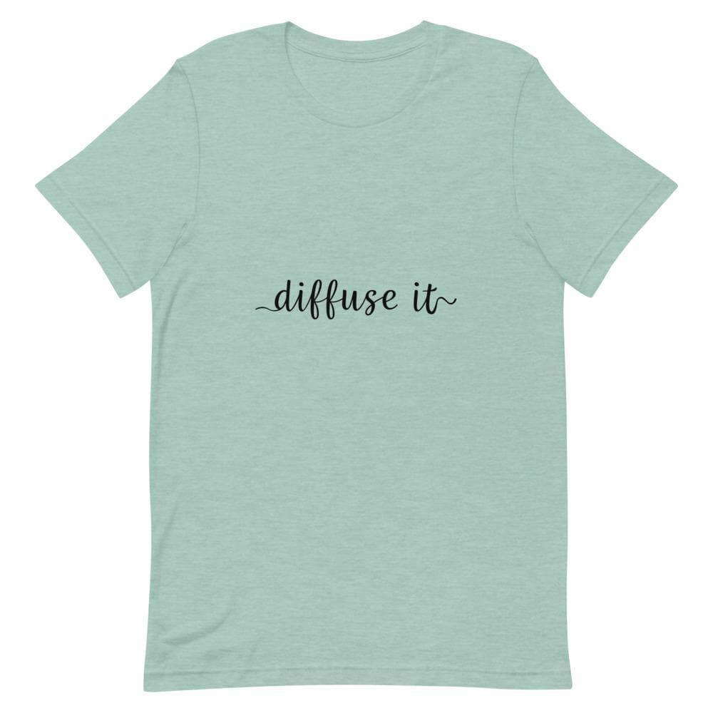 "Diffuse It" Short-Sleeve Unisex T-Shirt Apparel Your Oil Tools Heather Prism Dusty Blue XS 