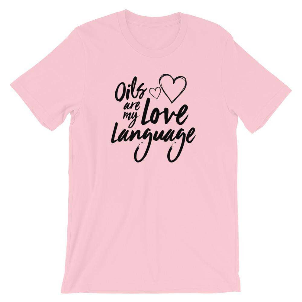 Love Language (Light) Short-Sleeve Unisex T-Shirt Apparel Your Oil Tools Pink S 