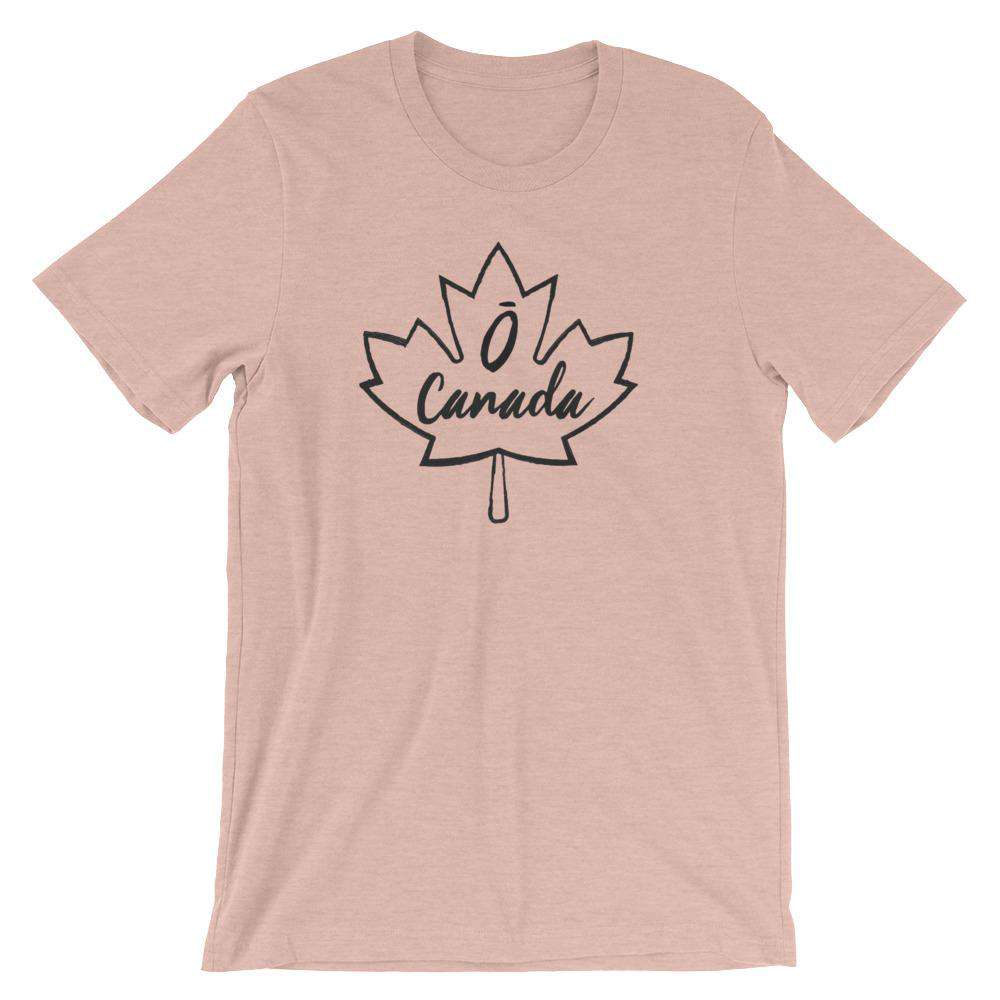 Ō Canada (Light) Short-Sleeve Unisex T-Shirt Apparel Your Oil Tools Heather Prism Peach XS 