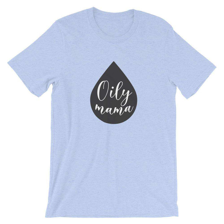 Oily Mama Short-Sleeve Unisex T-Shirt Apparel Your Oil Tools Heather Blue S 