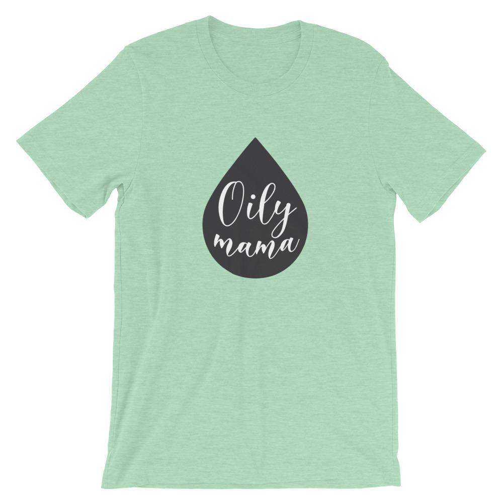 Oily Mama Short-Sleeve Unisex T-Shirt Apparel Your Oil Tools Heather Prism Mint XS 