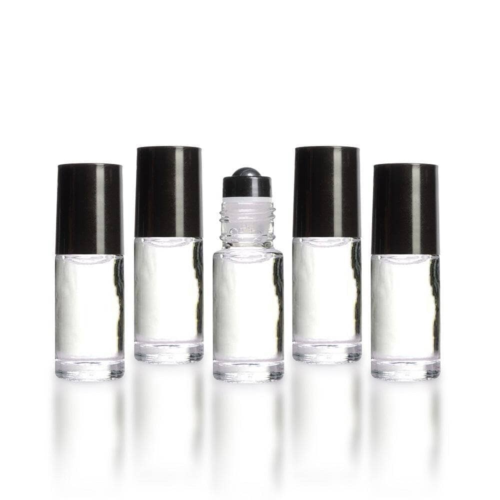 5 ml Glass Bottles with Leak Guard™ Rollers (Pack of 5) Glass Roller Bottles Your Oil Tools 