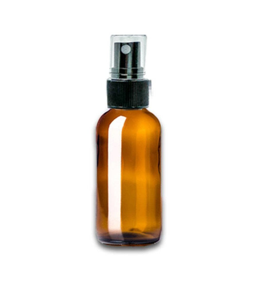 1 oz Amber Glass Bottle w/ Black Fine Mist Top Glass Spray Bottles Your Oil Tools 