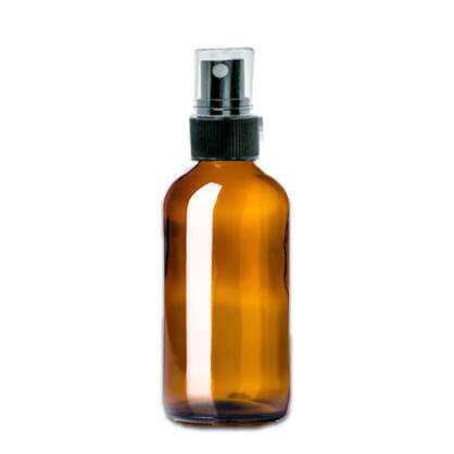 8 oz Amber Glass Bottle w/ Black Fine Mist Top Glass Spray Bottles Your Oil Tools 