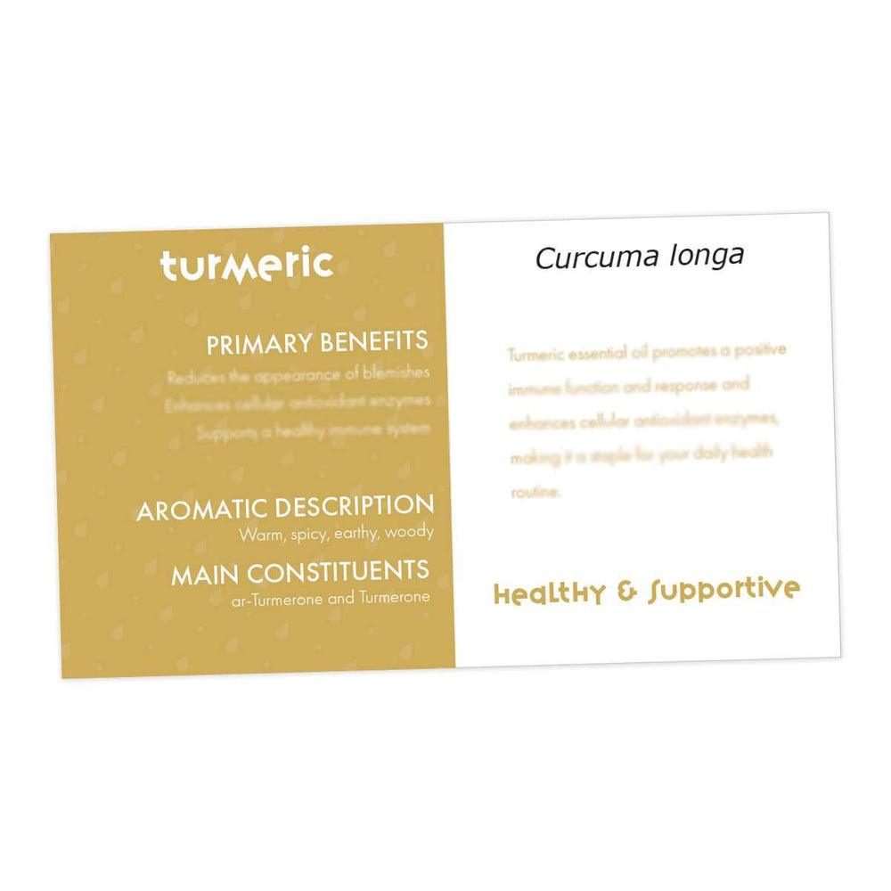 Turmeric Essential Oil Cards (Pack of 10) Media Your Oil Tools 