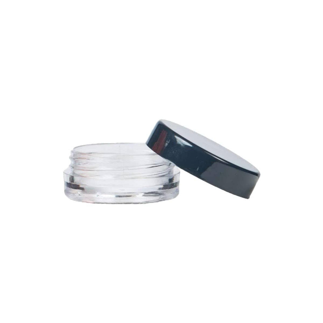 3 ml Clear PET Plastic Jar w/ Black Cap Plastic Jars Your Oil Tools 