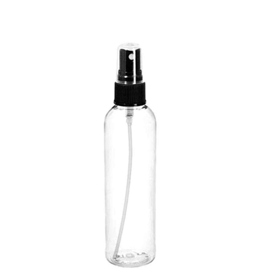 2 oz Clear PET Plastic Cosmo Bottle w/ Black Fine Mist Top Plastic Spray Bottles Your Oil Tools 