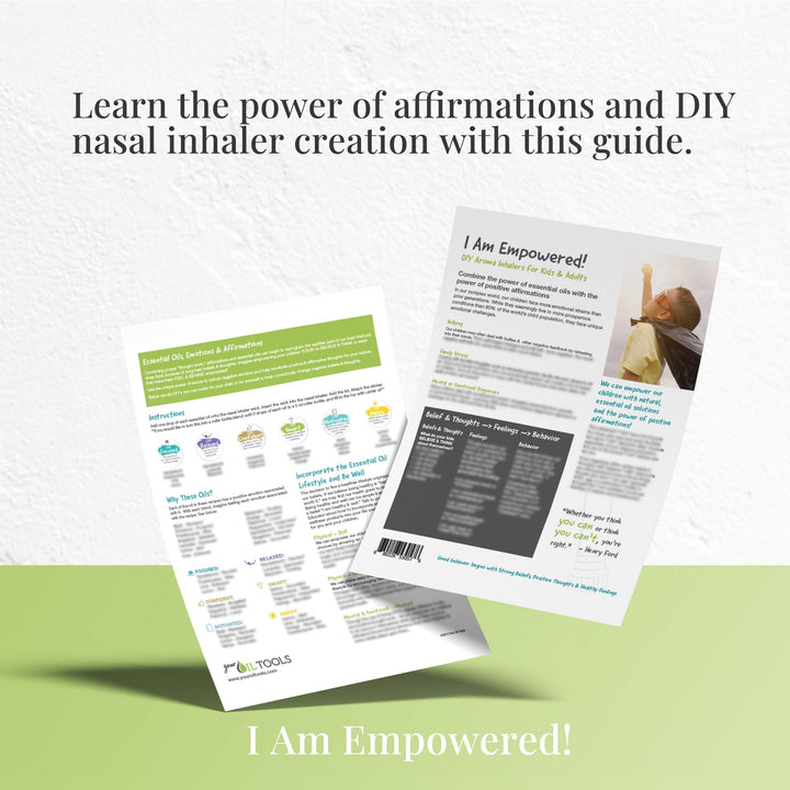 I Am Empowered Nasal Inhaler for Essential Oils Tear Sheet DIY Your Oil Tools 