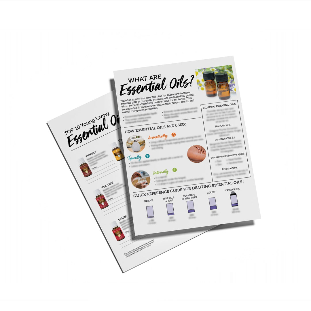 Young Living Essential Oils Tear Sheet DIY Your Oil Tools 