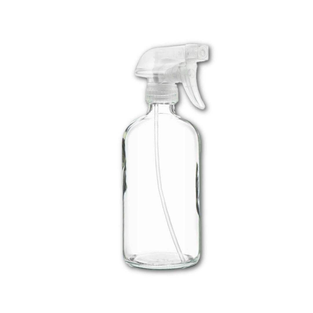 16 oz Clear Glass Bottle w/ Natural Trigger Sprayer Glass Spray Bottles Your Oil Tools 