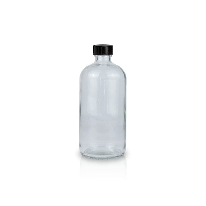16 oz Clear Glass Bottle w/ Storage Cap Glass Storage Bottles Your Oil Tools 