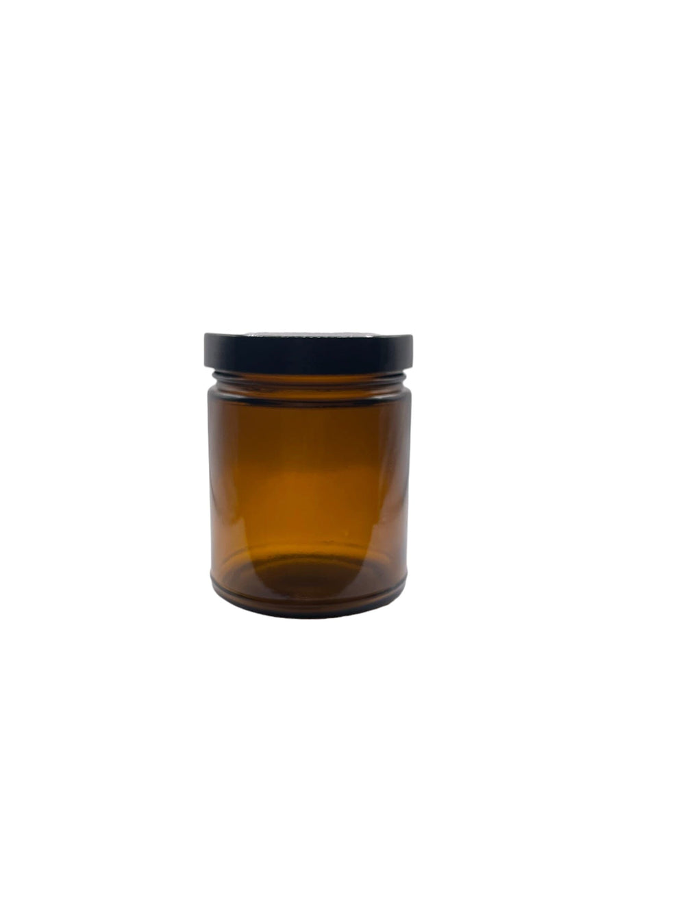 9 oz Amber Glass Jar w/ Black Cap Glass Jars Your Oil Tools 