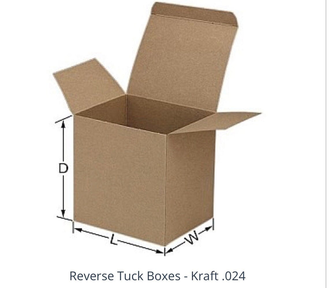 Kraft Reverse Tuck Carton – 5.25” x 2.25” x 5.25” (25 Pcs) Your Oil Tools 