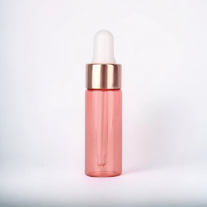 5 ml Pink Glass Vials w/ Rose Gold Dropper (Pack of 5) Glass Dropper Bottles Your Oil Tools 