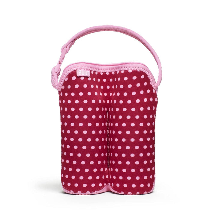 BUILT® Bottle Buddy Two-Bottle Tote Pink Dots Cases Your Oil Tools 