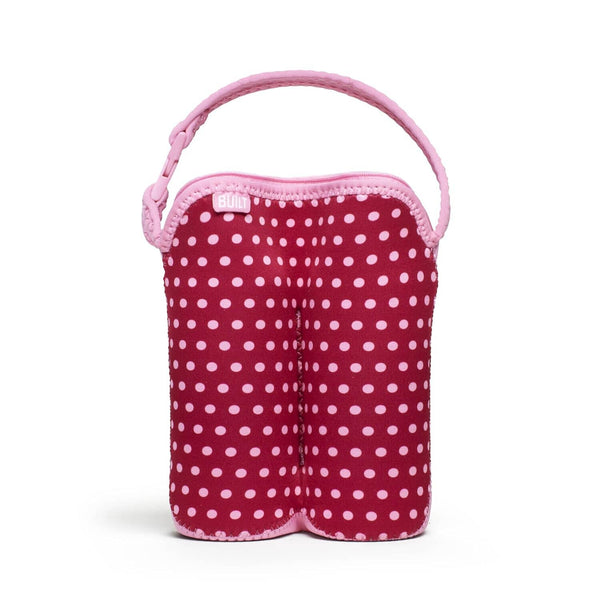 BUILT® Bottle Buddy Two-Bottle Tote Pink Dots Cases Your Oil Tools 