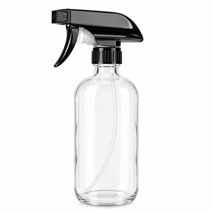 16 oz Clear Glass Bottle w/ Trigger Sprayer