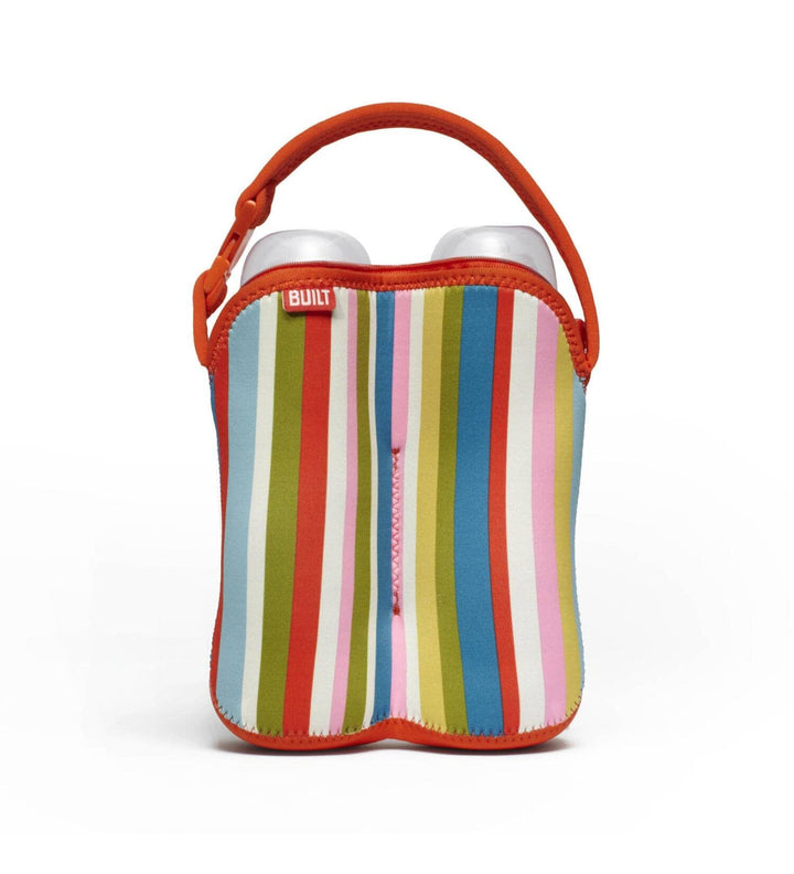 BUILT® Bottle Buddy Two-Bottle Tote Pink Stripes Cases Your Oil Tools 