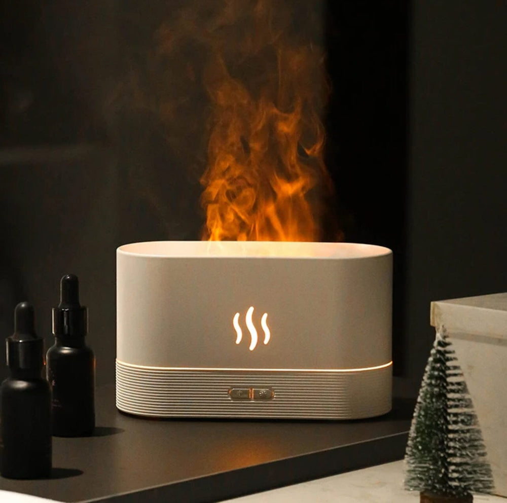 Aroma Flame Ultrasonic Essential Oil Diffuser (White) Your Oil Tools 