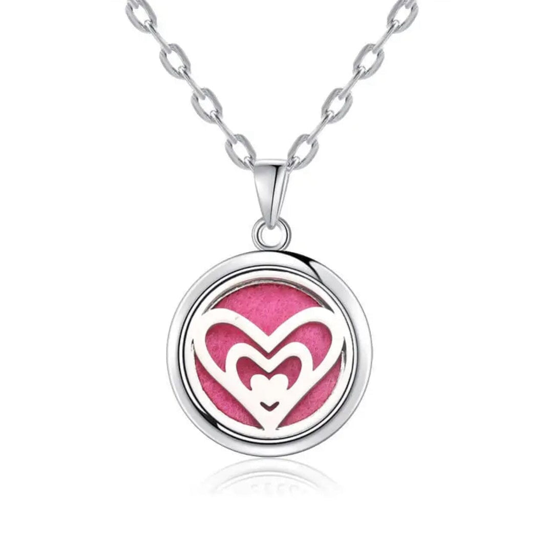 Aromatherapy Small Locket Necklace (Hearts) Aroma Jewelry Your Oil Tools 
