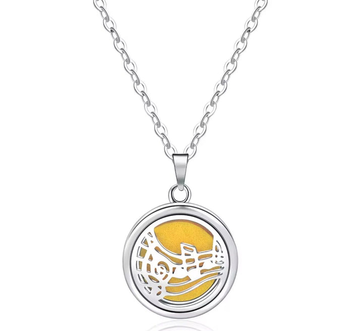 Aromatherapy Small Locket Necklace (Music) Aroma Jewelry Your Oil Tools 