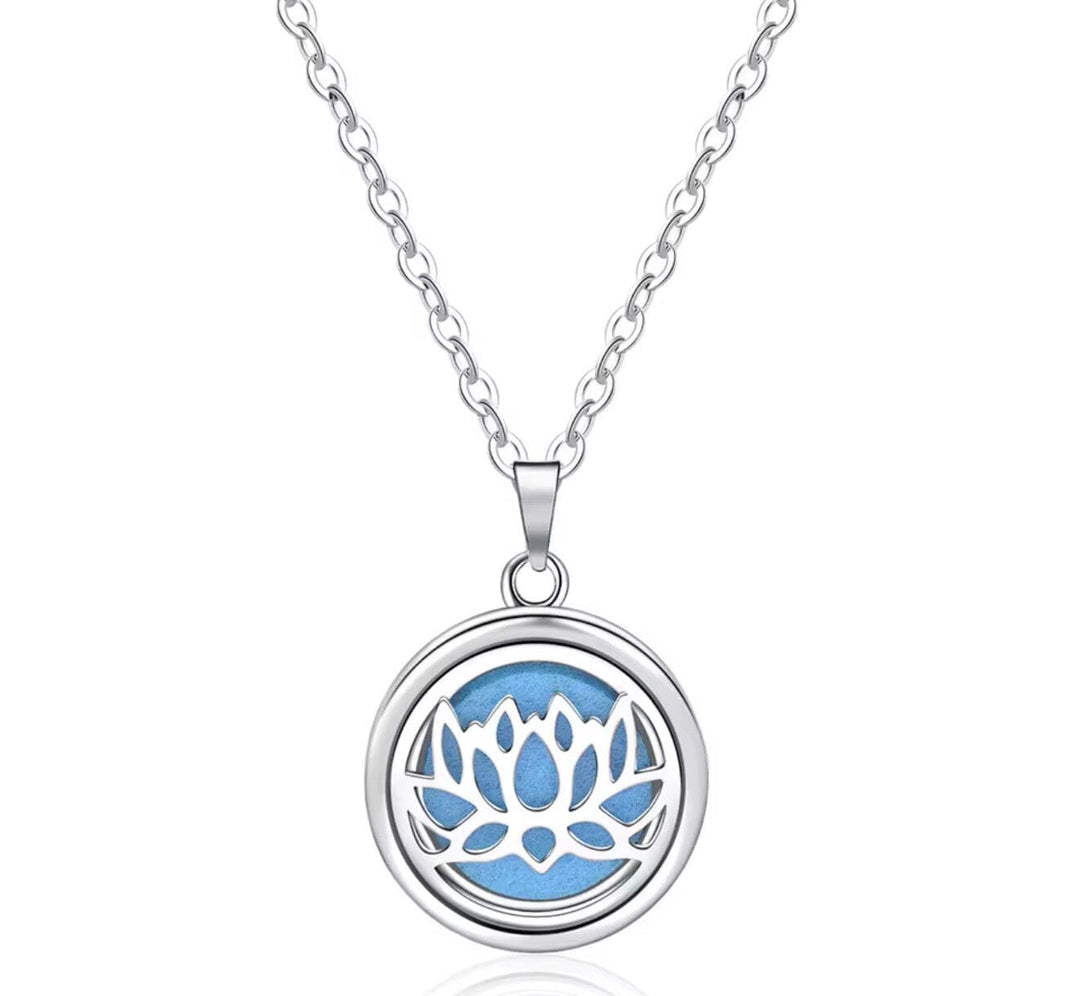 Aromatherapy Small Locket Necklace (lotus) Aroma Jewelry Your Oil Tools 