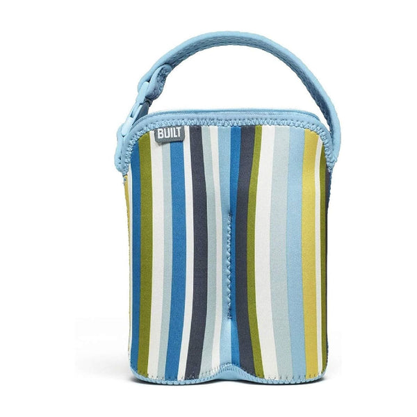 BUILT® Bottle Buddy Two-Bottle Tote Blue Stripes Cases Your Oil Tools 