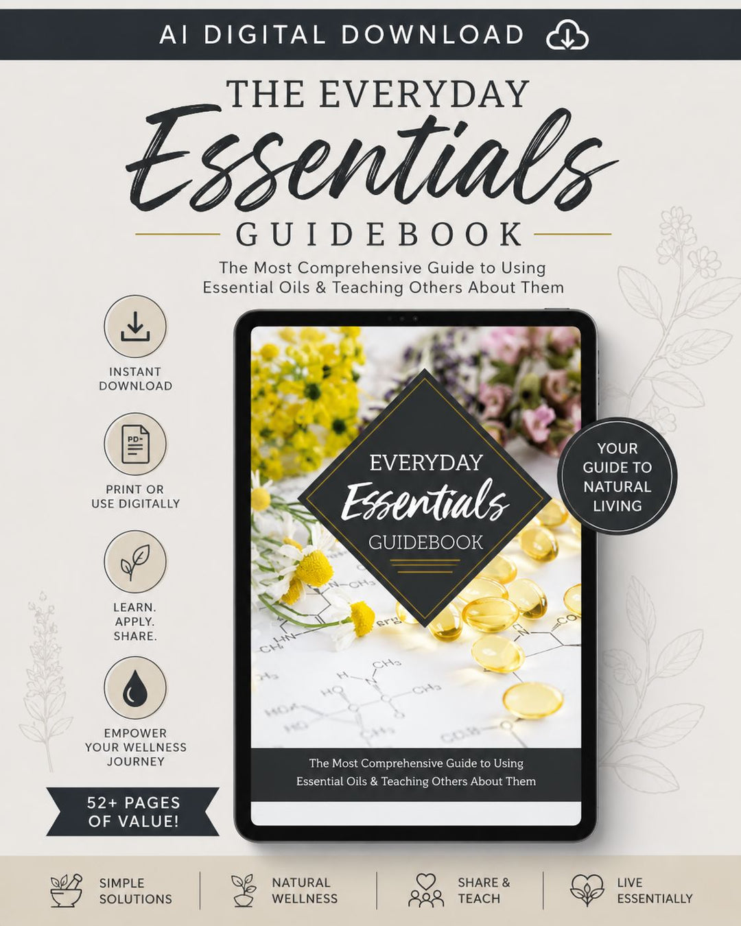 Everyday Essentials Guidebook - DIGITAL AI Download Your Oil Tools 