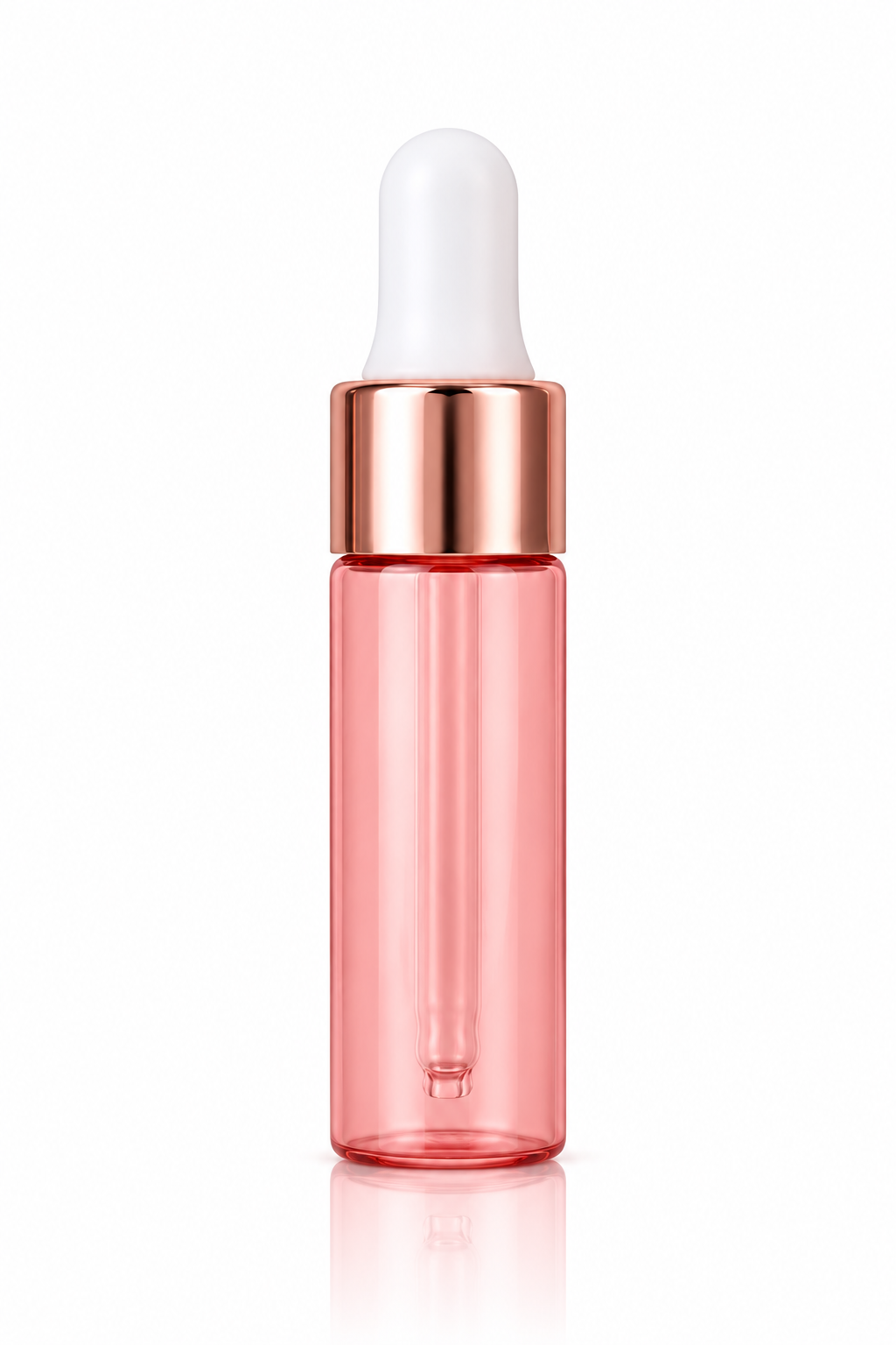 5 ml Pink Glass Vials w/ Rose Gold Dropper (Pack of 5) - Your Oil Tools