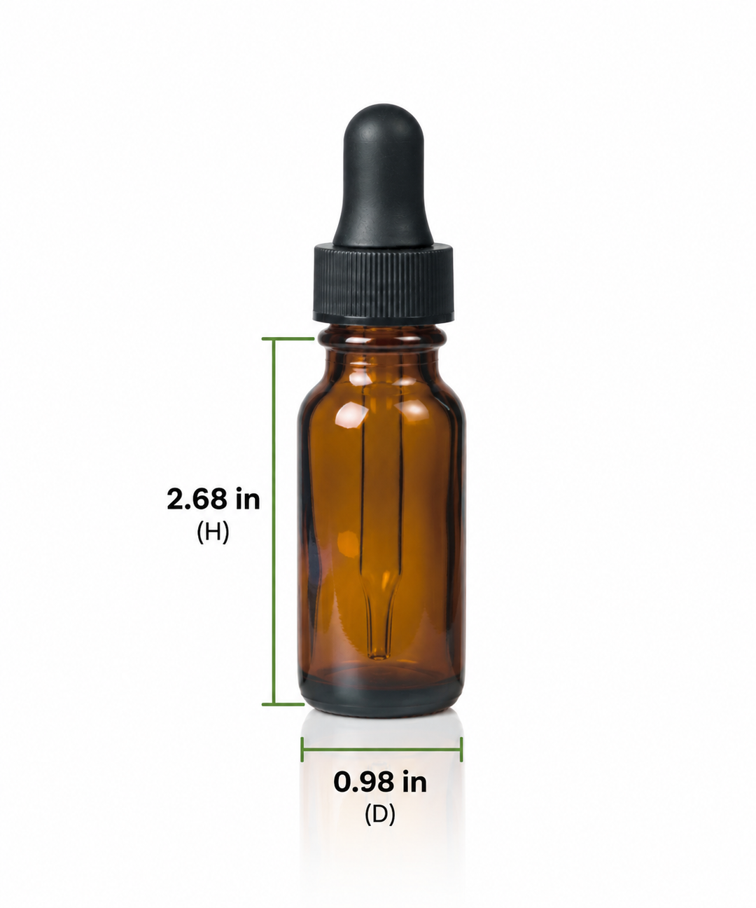 15 ml Amber Glass Bottle w/ Dropper Top