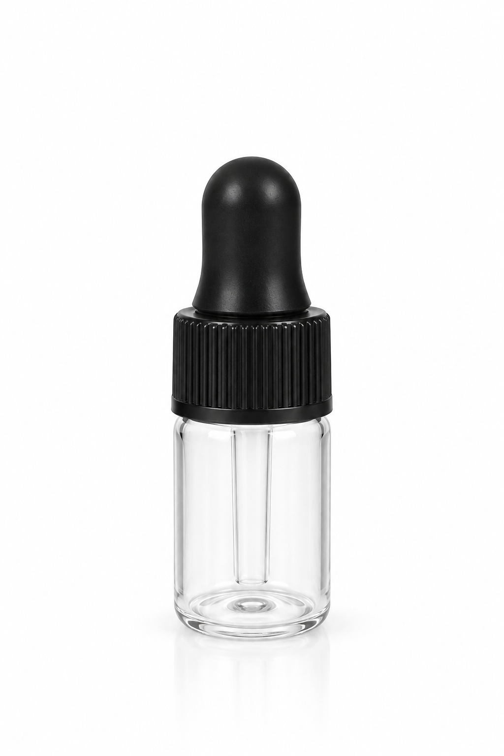 2 ml Clear Glass Vials w/ Black Dropper (Pack of 5)