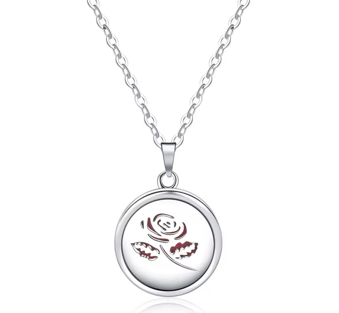 Aromatherapy Small Locket Necklace (Rose) Aroma Jewelry Your Oil Tools 