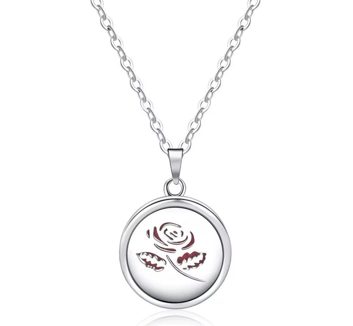 Aromatherapy Small Locket Necklace (Rose) Aroma Jewelry Your Oil Tools 