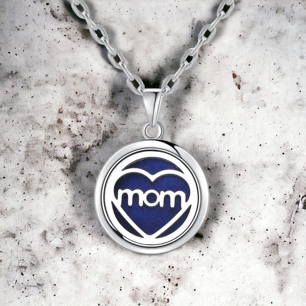 Aromatherapy Small Locket Necklace (Mom Heart) Aroma Jewelry Your Oil Tools 
