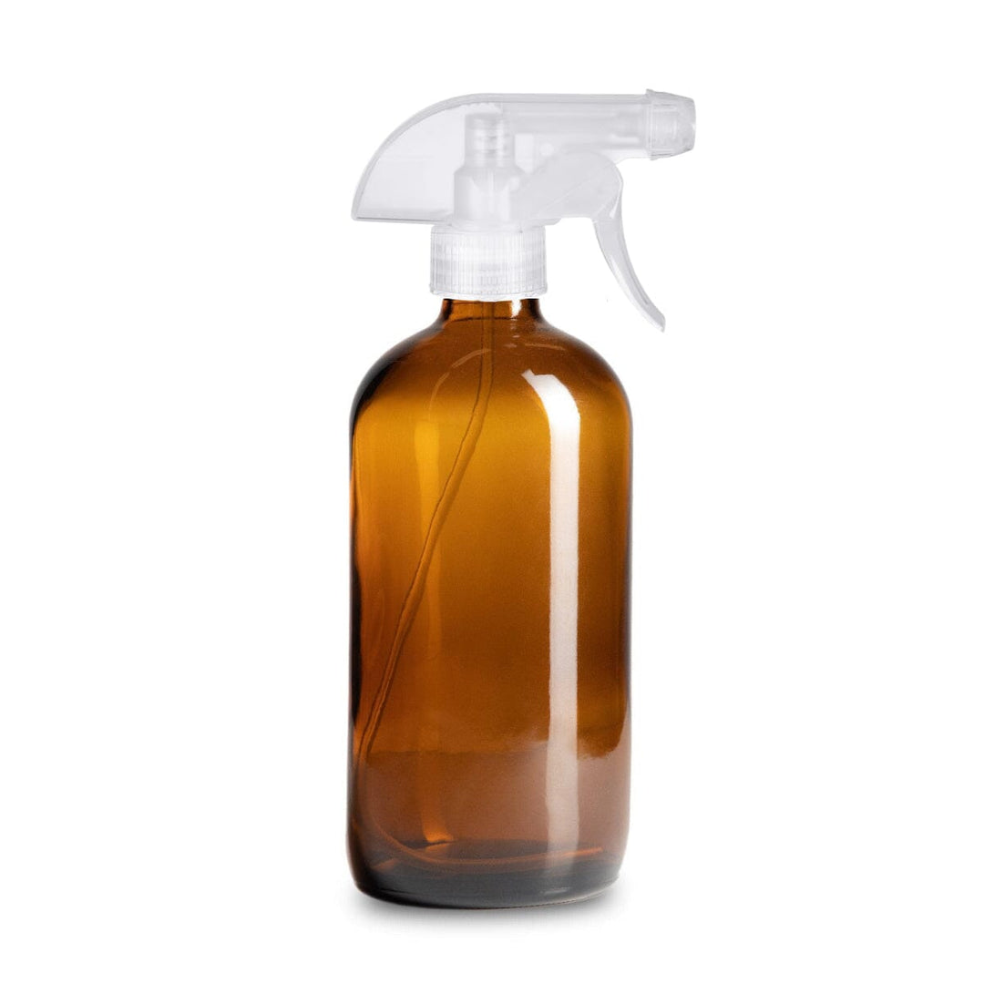 16 oz Amber Glass Bottle w/ Natural Trigger Sprayer Glass Spray Bottles Your Oil Tools 