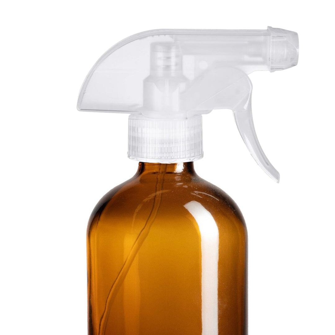 16 oz Amber Glass Bottle w/ Natural Trigger Sprayer Glass Spray Bottles Your Oil Tools 