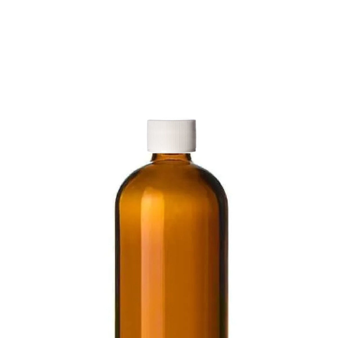 16 oz Amber Glass Bottle White Storage cap Glass Bottles Your Oil Tools 