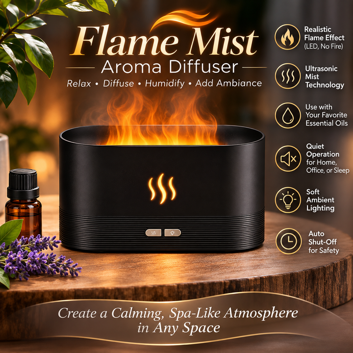 Aroma Flame Ultrasonic Essential Oil Diffuser